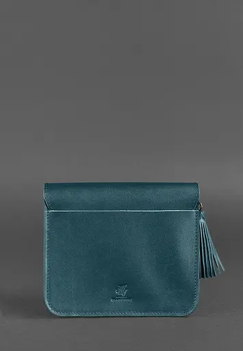 Шкіряна жіноча бохо-сумка Лілу зелена - фото 5