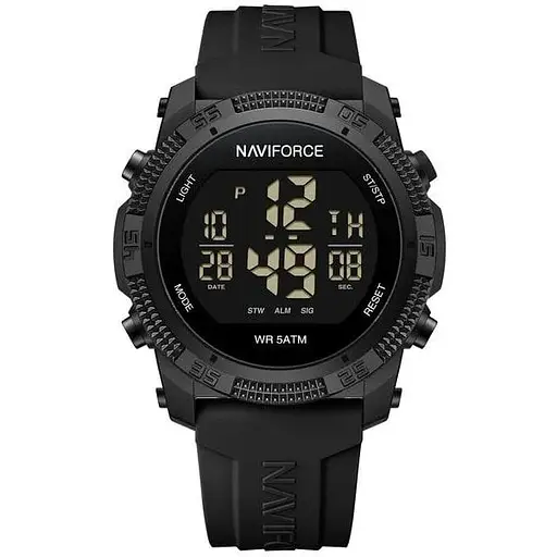 Наручний годинник чоловічий Naviforce Europe Black Чорний (3153)