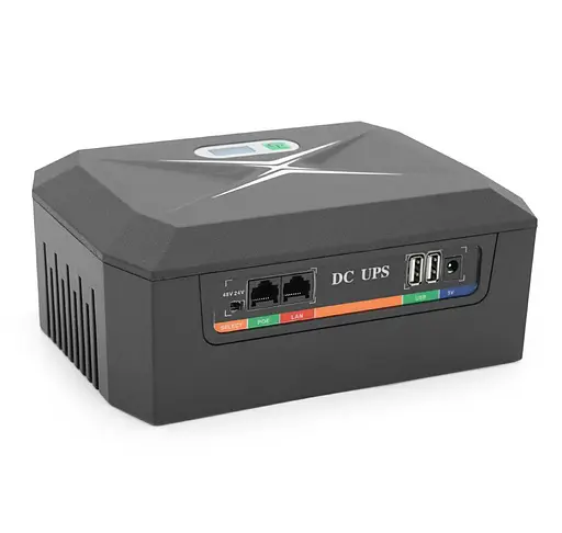 UPS ИБП бесперебойное питание для роутера/видеонаблюдения/терминала PON Voltronic DCP18 60W 5/9/12V, POE 24/48V, 17600мAh