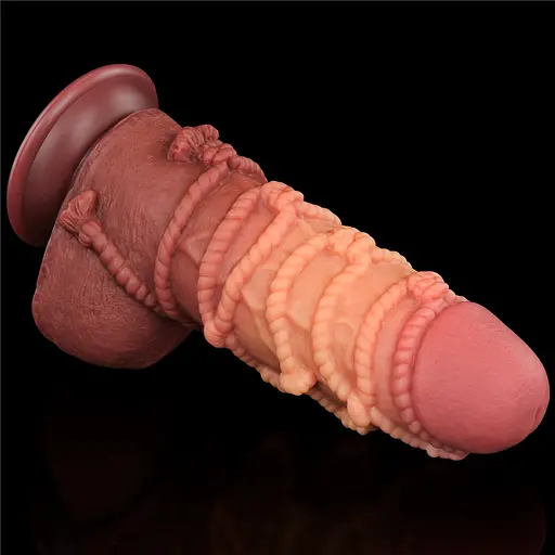 Фалоімітатор Dual-Layered Silicone Nature Cock 9.5'' 24.5 см коричневий - фото 11