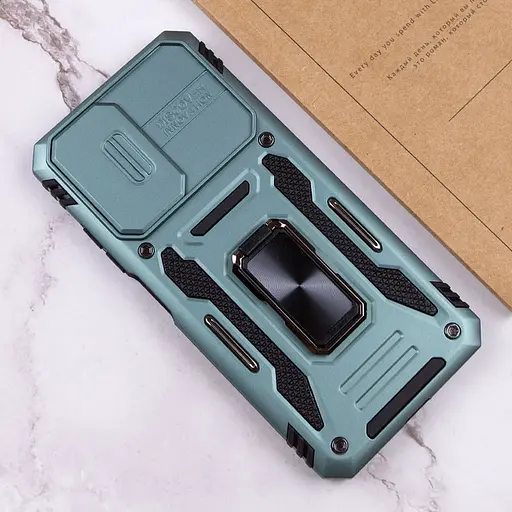 Ударостійкий чохол Camshield Army Ring для Xiaomi Redmi Note 11 (Global) / Note 11S / Note 12S Зелений / Light Green - фото 6