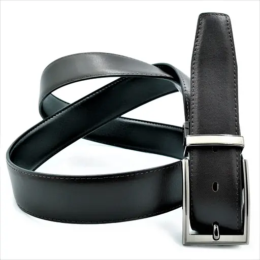 Ремінь шкіряний Weatro чоловічий двосторонній 110-125х3,5 см acs0014098 - фото 5