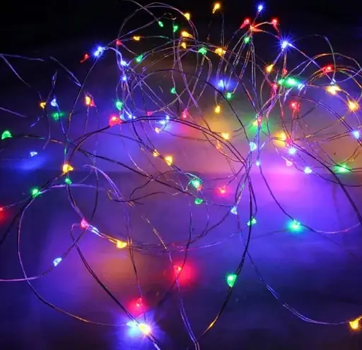 Гирлянда штора Роса 8х1.5м микродиод 600 Led лампочек, 40 нитей 220В (Мульти свет) - фото 2