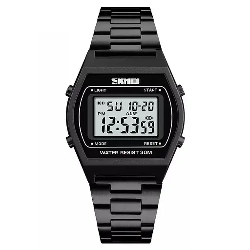 Наручний електронний ретро годинник Skmei 1328 Чорний