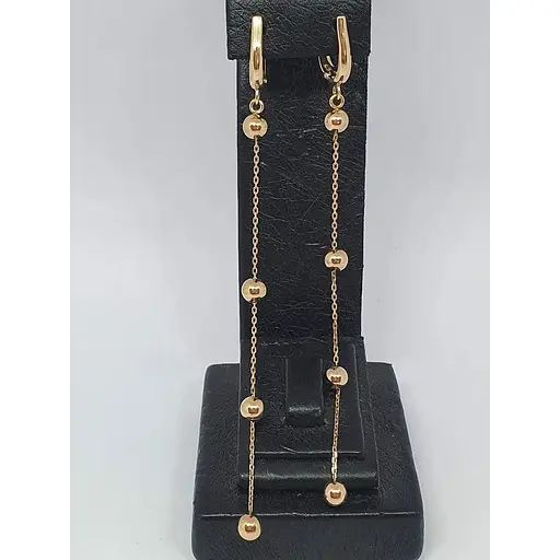 Золоті сережки-підвіски Favoritum. 210166 - фото 3