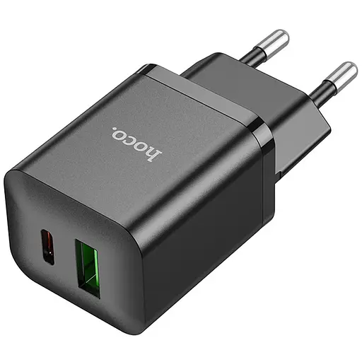 МЗП Hoco N28 Founder PD20W+QC3.0 (1USB-A/1C) Black - фото 3