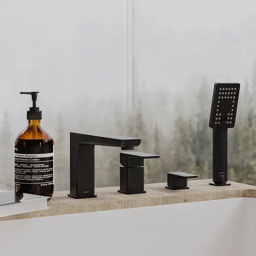 Змішувач для ванни Omnires Parma black mat PM7432BL Чорний матовий - фото 3