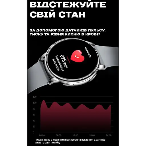 Годинник Smart Melisia Silver Rubber, 2 ремінця - фото 13