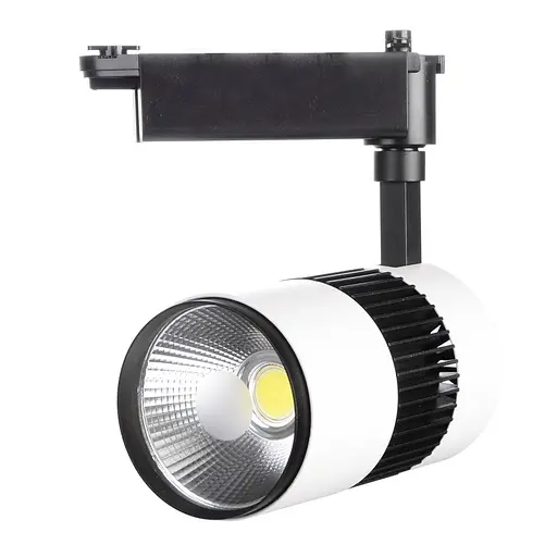 Светильник трековый поворотный LED 404/20W CW COB WH/BK Brille 32-038