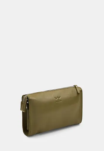 Шкіряний млатч оливковий краст - фото 5