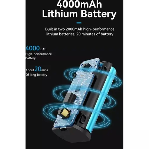 Пылесос ручной Vention Cordless Car Vacuum Cleaner Foldable Type Blue (KRAL0) - фото 4