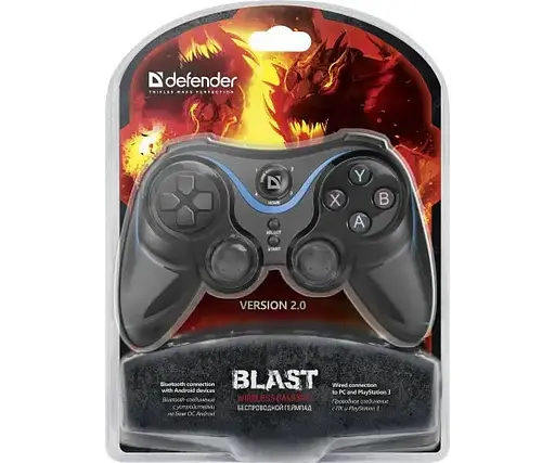 Бездротовий акумуляторний геймпад Defender Blast із холдером PC PS3 Android (17 кнопок) - фото 5
