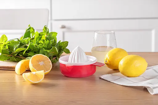 Соковыжималка ручная для цитрусовых 200 мл, Kitchette Желтый с голубым 87617 - фото 3