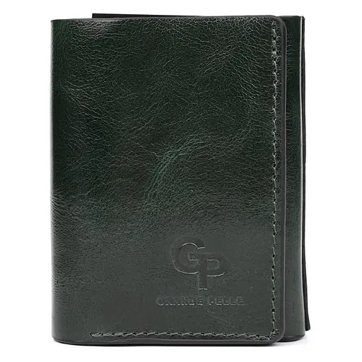 Небольшой женский кожаный кошелек Grande Pelle 8х10х2 см acs0032198 - фото 1