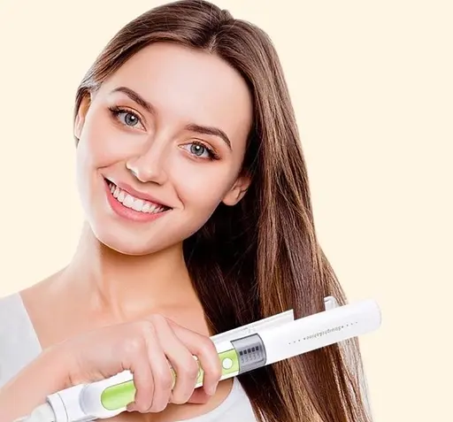 Керамічна праска для волосся DSP-10022 45 Вт Білий з Салатовим - фото 3