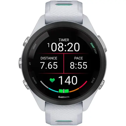 Смарт-часы Garmin Forerunner 265S Black Bezel with Whitestone Case and Whitestone/Neo Tropic Silicone Band (010-02810-04) [89363] - фото 3