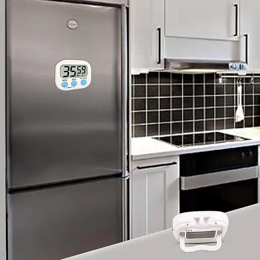 Таймер для дітей, цифровий кухонний таймер, магнітна задня си, гучне кільце, підставка для приготування їжі, класна кімната - фото 4