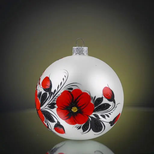 Набір ялинкових прикрас Різдвяні історії Петриківка Мотанка червона скло (4820001180619) - фото 6