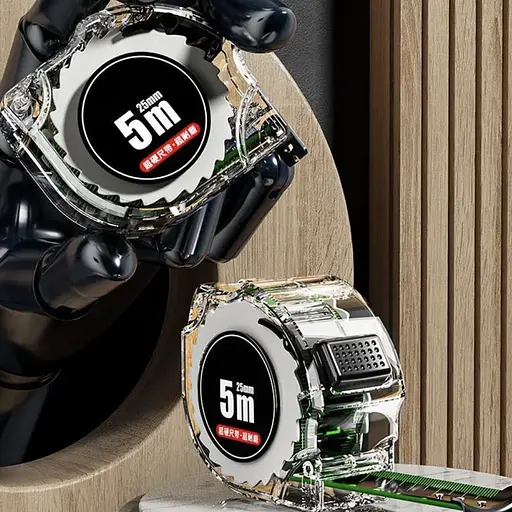 Самоблокуюча рулетка з флуоресцентної сталі 5 м х 1.9 см - фото 5