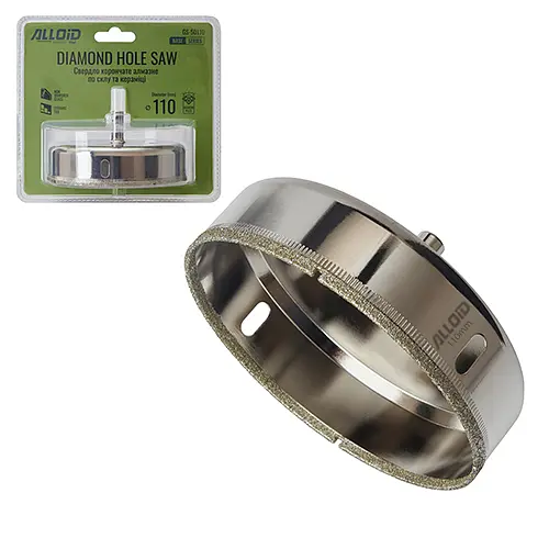 Свердло корончате Alloid Building Tools алмазне по склу та кераміці 110 мм (GS-50110) - фото 2