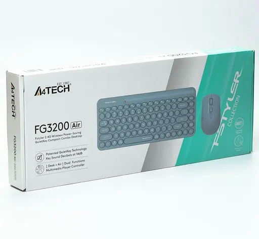 Комплект (Клавіатура та Миша) A4Tech FG3200 Air Wireless Blue - фото 5