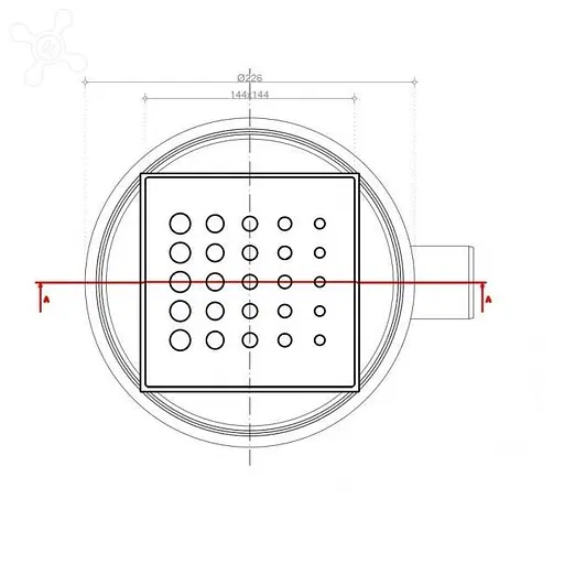 Трап для душу Pestan Confluo Drops-1 боковий 15x15 см 30412 - фото 8