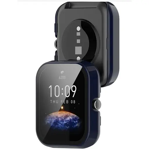 Чехол-накладка DK Пластик Gloss Glass Full Cover для Xiaomi Amazfit Bip 3 / 3 Pro (dark blue) - фото 2