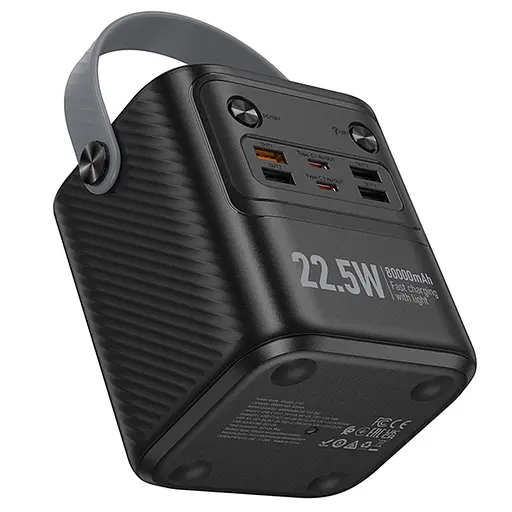 Портативное ЗУ Power Bank Hoco J152 Tough 22.5W+PD20W 80000 mAh Black - фото 6