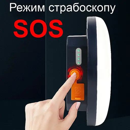 Ліхтар для кемпінгу рибалки або надзвичайних ситуацій з акумулятором 7200 мАг та Power bank Nectronix MOS-14 (холодне світло) (100905) - фото 5