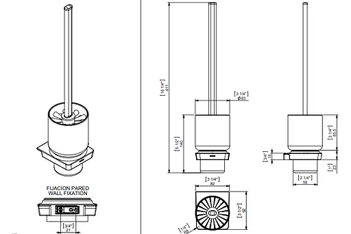 Йоржик для унітазу Sonia S6 161041, Хром - фото 6