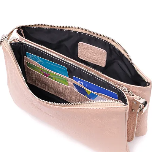 Кожаная женская сумка Grande Pelle 26х15.5х3 см sum0023607 - фото 5