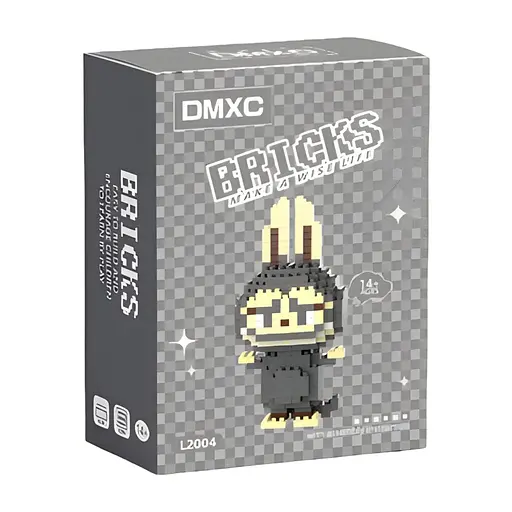 Дитячий конструктор Bricks Зайчик Лабубу сірий на 150 деталей (2004) - фото 3