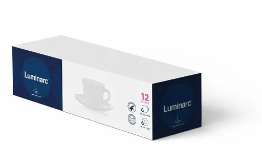 Сервіз чайний Luminarc Feston білий 220 мл 6 персон 12 предметів (P7743) - фото 3