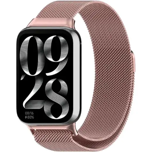 Ремешок DK для Xiaomi Mi Band 8 Pro Metal Milanese Loop Magnetic (017123) (pink rose)