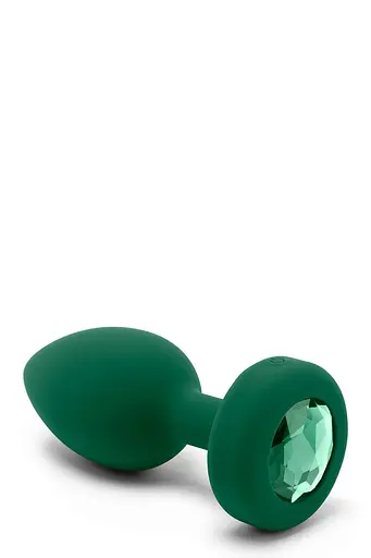Анальная пробка B-Vibe Vibrating Jewel Plug M/L 10.5 см (зеленый) - фото 5
