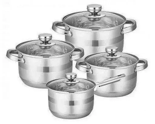 Набор кастрюль с сотейником Edenberg EB-3707 из нержавеющей стали 8 предметов - фото 3