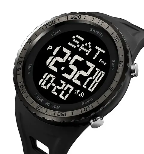 Годинник чоловічий наручний спортивний Skmei 2192 (Чорний з чорним) - фото 3
