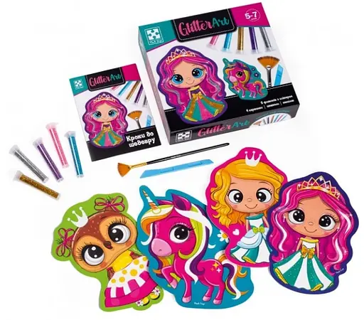 Набір для творчості Glitter Art Казкові принцеси, Vladi Toys, VT4501-10 - фото 1