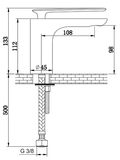 Змішувач для умивальника Kohlman Experience black matt низький QB100EB Чорний матовий - фото 3