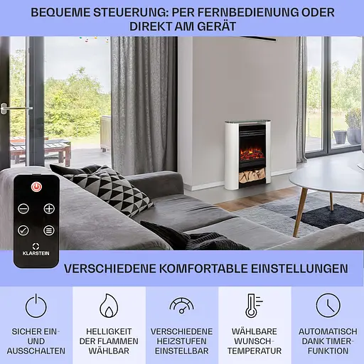 Електричний камін Klarstein Studio 5 Arc 40 м² (10038400) - фото 4