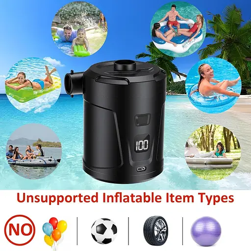 Електричний повітряний насос EAFC для надувних матраців 5000 мА·год 4 насадки - фото 3