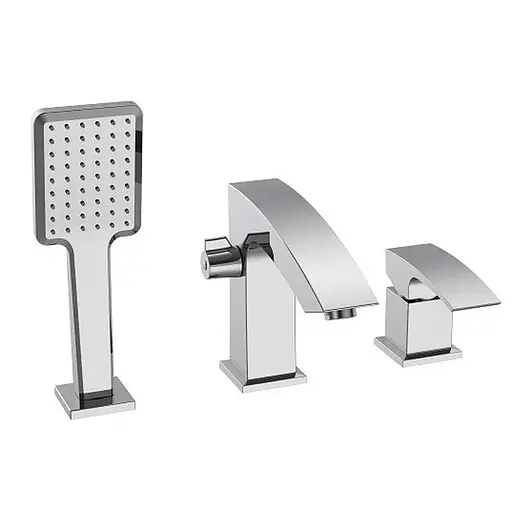 Смеситель на борт ванны Koer KB-43007-01 на 3 отверстия KR3452 Хром - фото 1