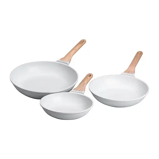 Набор универсальных сковородок ⌀ 20/24/28 см MGC алюминиевый с антипригарным покрытием 1,2/2/3 л - фото 2