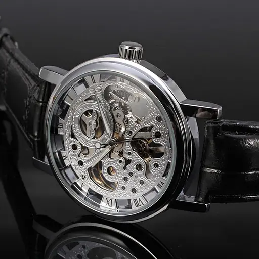 Наручний годинник жіночий Winner Silver II Чорний (490) - фото 6