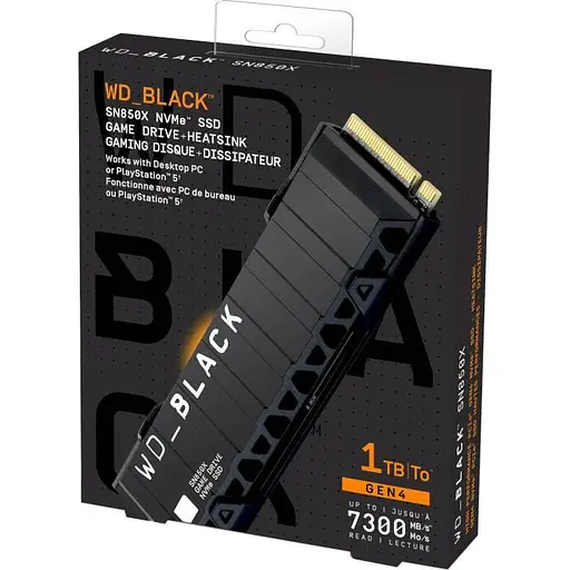 Накопитель SSD NVME WD Black SN850X 1TB (WDS100T2XHE) с радиатором - фото 4