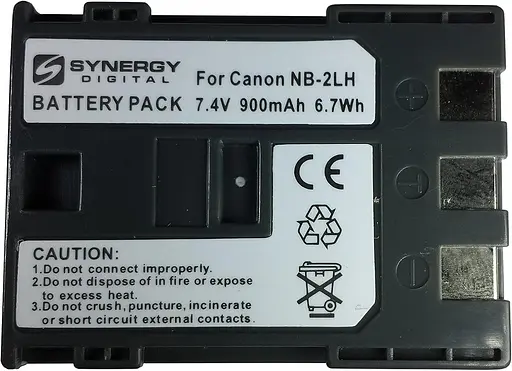 Літій-іонна батарея NB-2LH - перезарядна надвисока ємність (900 мА·год) - заміна акумуляторів Canon NB-2LH і NB-2L - фото 6