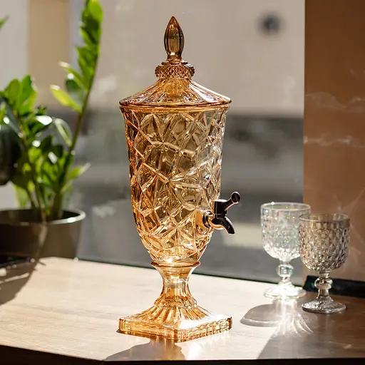 Лимонадница с краном HP-19-307 2л кувшин для напитков емкость для лимонадов amber Yiwu HP-19-307 - фото 4