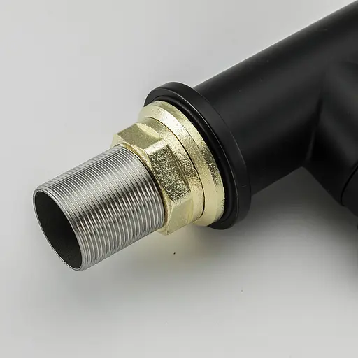 Змішувач для кухні Frap F4552-6 з гнучким виливом чорний матовий - фото 4