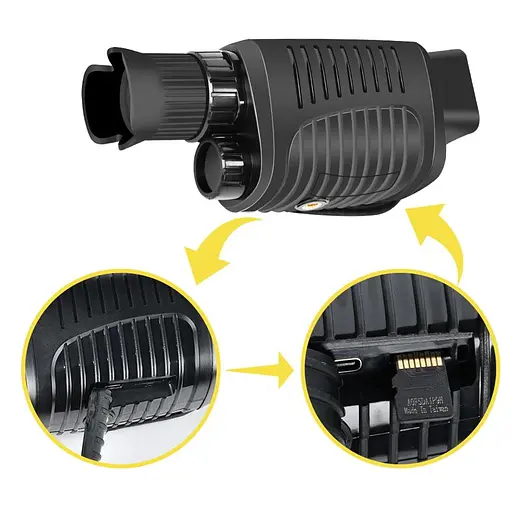 Монокуляр нічного бачення ПНБ Nectronix NVM-300 на акумуляторі, запис, 5Х зум, підсвітка до 200 метрів (100941) - фото 3