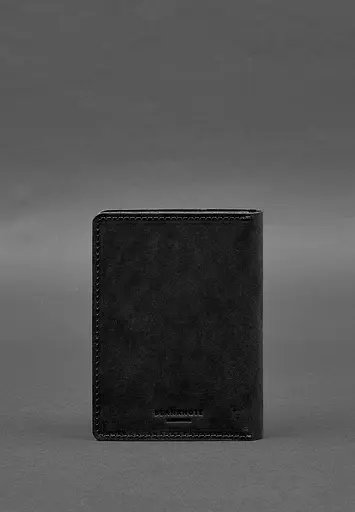 Кожаная обложка-органайзер для документов 6.1 черный Crazy Horse - фото 7